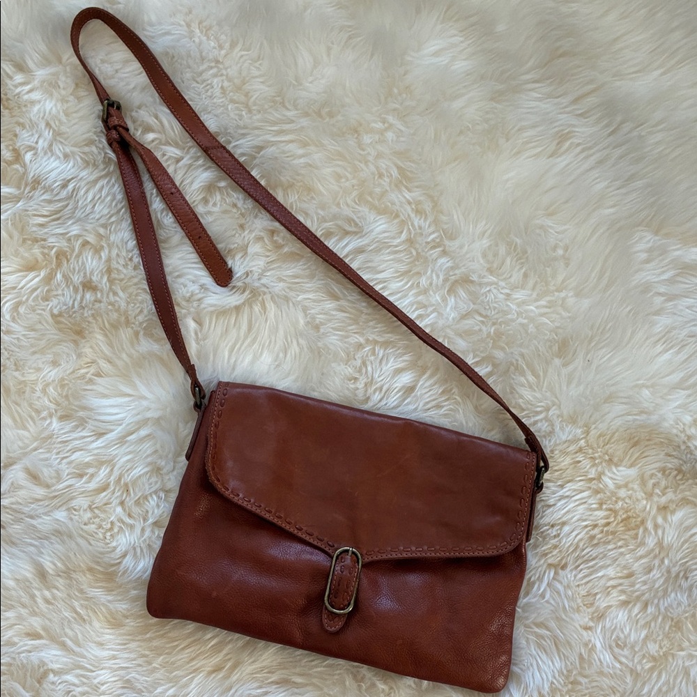 Brown Leather Crossbody Bag